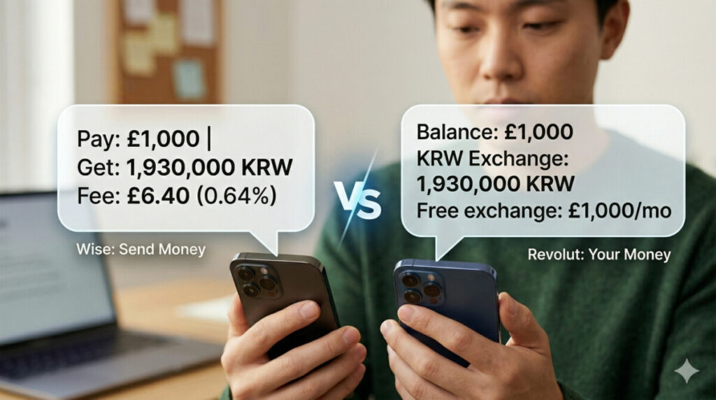 영국에서 한국 송금 수수료 및 실제 금액 비교