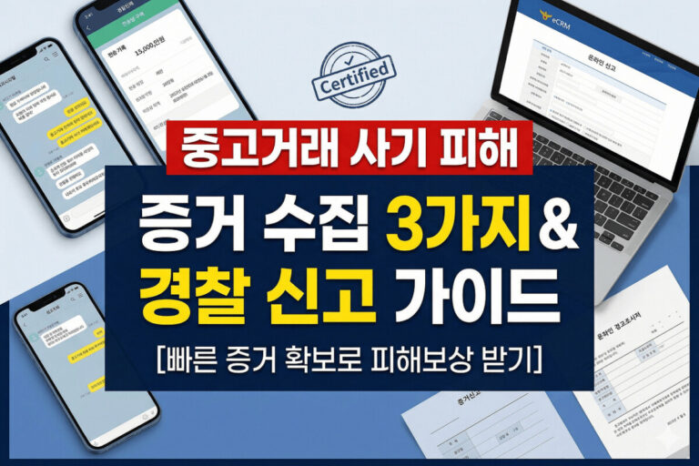 중고거래 사기 피해 증거 수집 방법 3가지 및                                            경찰 신고 가이드