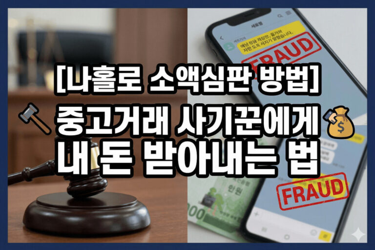 중고 거래에 따른 사기꾼에게 소액재판을 통해 내 돈 받아내는 방법을 알려주는 썸네일